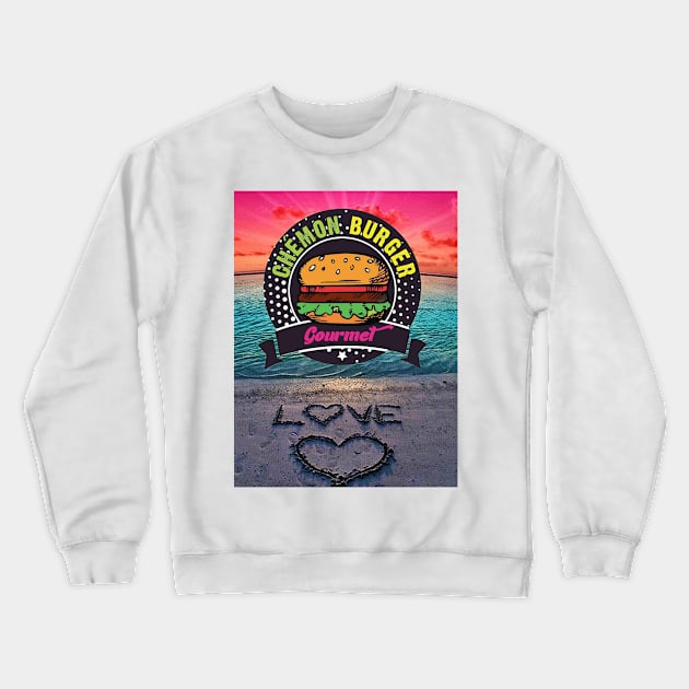 CHEMON BURGER GOURMET LOVE! Crewneck Sweatshirt by btxthestore